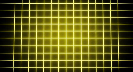 Abstract yellow grid pattern on a black background.
