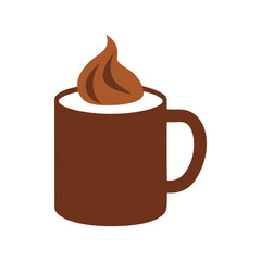 hot chocolate mug vector
