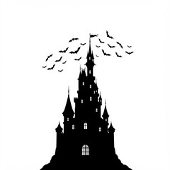 vector illustration of a church halloween