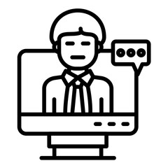 Fototapeta premium Interview Icon