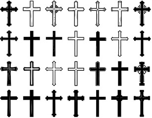 Various Christian cross designs