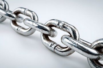 Obraz premium link anchors intertwined metal chains radiating steadfast warmth belonging and shared resilience