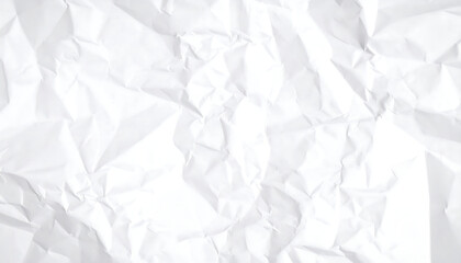 Obraz premium High-resolution image of crumpled white paper texture; abstract, minimalist, and clean background ideal for design projects and presentations.