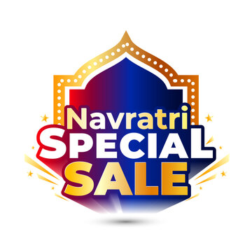 Happy Navratri. Indian festival Navratri special sale logo unit design.