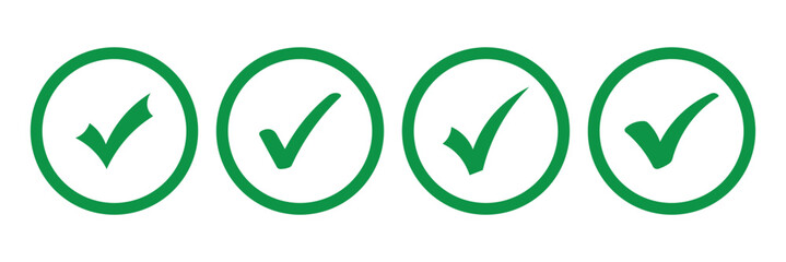 Obraz premium Check box icon with correct, accept checkmark icons green tick box, check list frame, checkbox symbol sign, check mark box. Green check mark icon in a box. Tick symbol in green