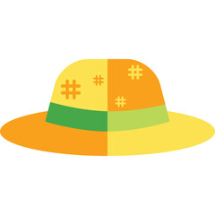 Gardening Hat Vector Flat Illustration