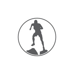 trail run logo vector