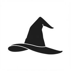 black hat isolated on white background halloween