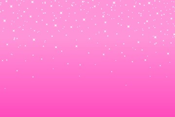 Pink background with sprinkles of stars or white sparkles. Design with copyspace for your wallpaper, decoration, valentine, festive, advertising, UI design, product packaging, banner, etc.