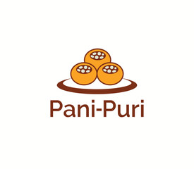 Pani Puri Logo Vector &ndash; Indian Street Food Snack Design