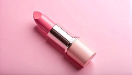 Pink Lipstick on Pink Background.