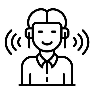 person listening music wireless earbuds clip art preview