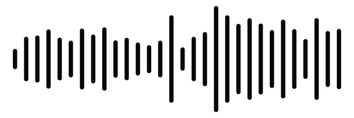 Sound wave icon. Podcast soundwave line of voice. Record music player. Mobile talk track. Sound waves for voice message. Audio wave icon.