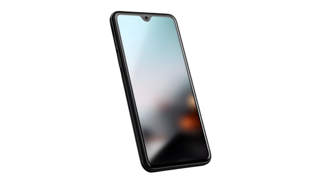 Sleek modern smartphone with gradient screen for app design mockups and technology presentations, showcasing innovation and digital lifestyle trends
