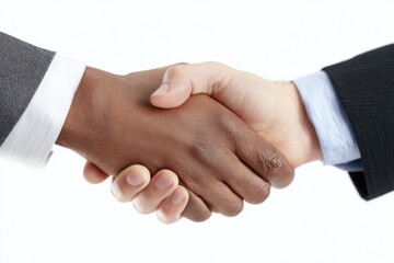 Obraz premium Close-up of Diverse Hands Shaking in a Professional Setting