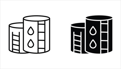 Water tank linear icon set. Modern outline Water tank logo concept on white background from Industry collection. vector illustration.