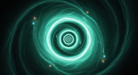 Celestial Vortex: A Journey Through the Emerald Nebula