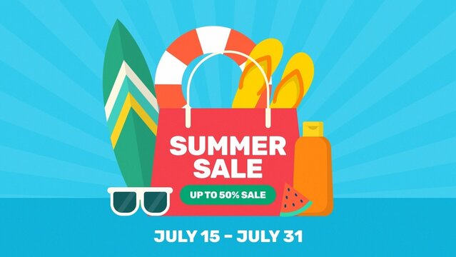 Big Summer Sale Bag Promotion Discount Title Intro