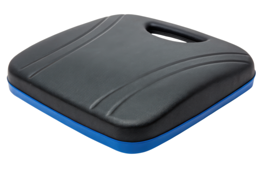 Portable plastic stadium seat isolated with transparent background