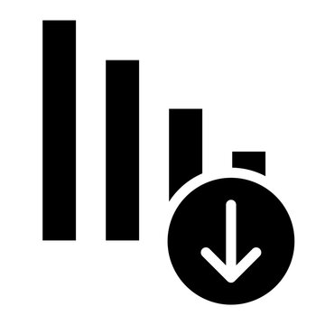 Decrease Icon Glyph Vector Illustration 