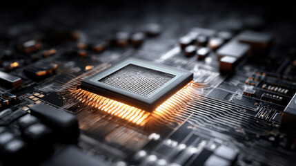 nano lock emerging from microprocessor socket micro perspective dramatic lighting illustration concept scene visual for commercial design use high detail quality stock image illustration concept scene