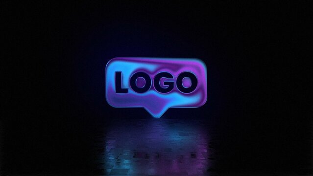 Modern Gradient Glow Metal Noise Logo Reveal