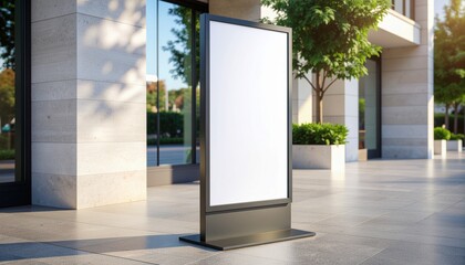 高級感のある、メタルフレームの看板モックアップGenerated image