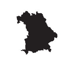 Bavaria Bayern Germany Map Silhouette Vector