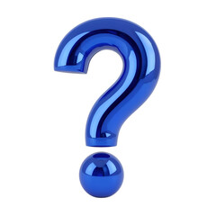 Naklejka premium question mark on blue