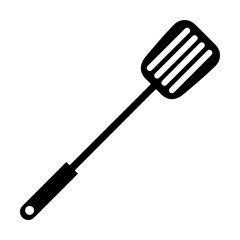 Kitchen spatula, utensil, cooking tool svg cut file. Isolated vector illustration.