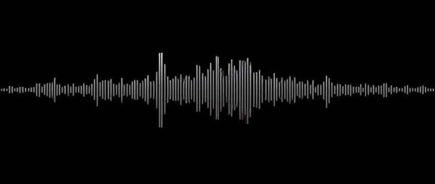 sound wave audio wave from isolated on black background. waveform equalizer and visualization of audio wave. Sound waveform frequency. Black audio waves, Waveform Audio, 4K Video