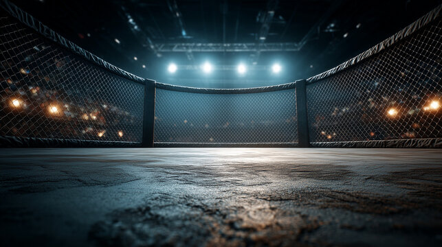 MMA boxing stage background image.