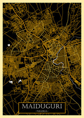 Maiduguri Nigeria City Map. landmark travel downtown, city modern painting, artistic creative art, conceptual fantasy contemporary, graphic digital artwork,