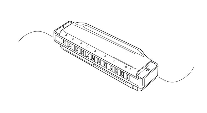 black and white harmonica musical instrument clip art preview