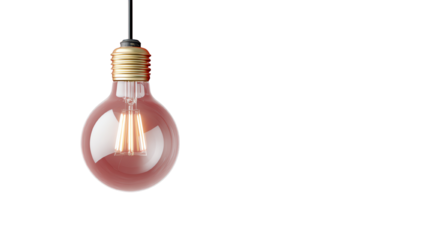 A vintage-style hanging light bulb with a warm glow, perfect for modern interiors and decor.