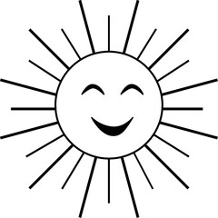 vector illustration of sun, sun clip art.
