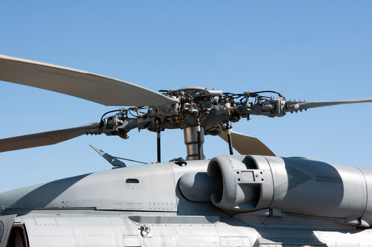Sikorsky Seahawk helicopter close up blades Rotor Head