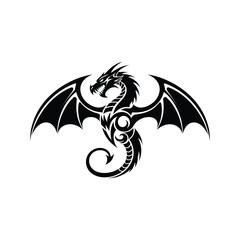 Dragon Tribal Cutting Sticker illustration