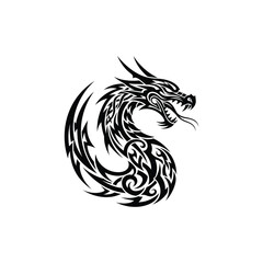 Dragon Tribal Cutting Sticker illustration
