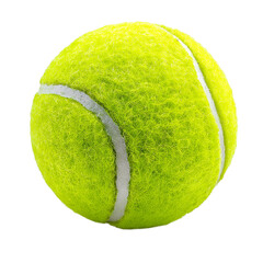 Tennis Ball Closeup Green Yellow Sport on transparent background