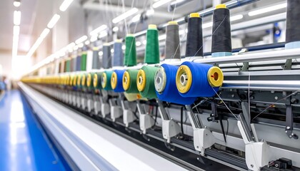 Textile Factory Yarn Production Line.