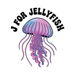 J for Jellyfish sticker, sticker-like bruise, and 