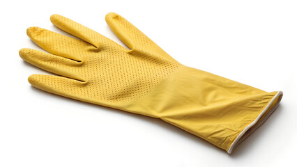 yellow rubber gloves