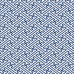 日本の伝統的な紋様素材。卍繋ぎ紋のシームレスな和風デザイン素材。