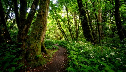 Fototapeta premium Lush forest path (7)