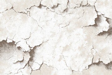 Obraz premium Cracked beige and white surface with dark brown fissures