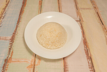 White, fluffy, and delicious: a photograph of a freshly cooked rice dish, with its soft and warm texture
