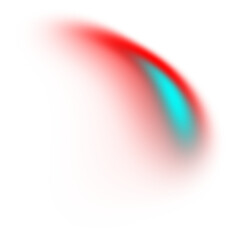 Vibrant abstract red teal color blurry gradient shape isolated on transparent background. Png overlay effect. Trendy texture for brochure banner header poster cover wallpaper backdrop design