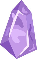 Illustration of a Purple Gemstone Crystal