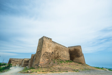 Beautiful view of the picturesque Citadel of Naryn Kala, Derbent Fortress. Dagestan, Russia